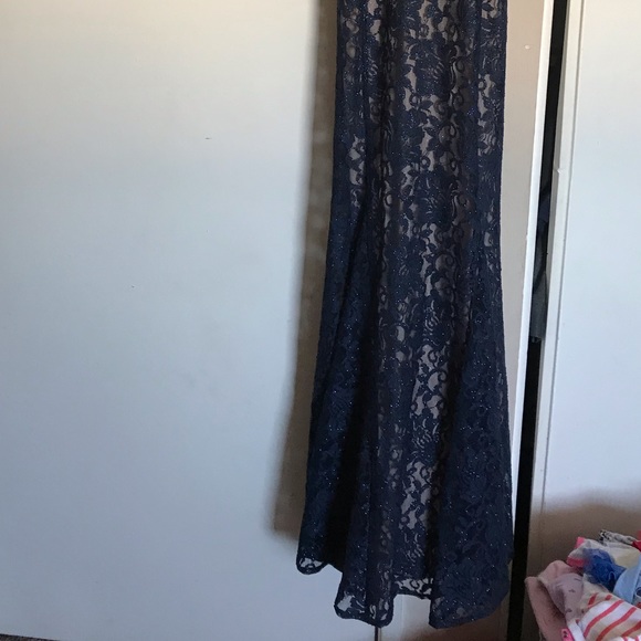 Navy blue / nude NWT evening dress - Picture 5 of 8